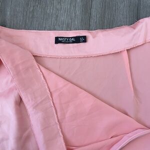 Pink fitted spring skirt